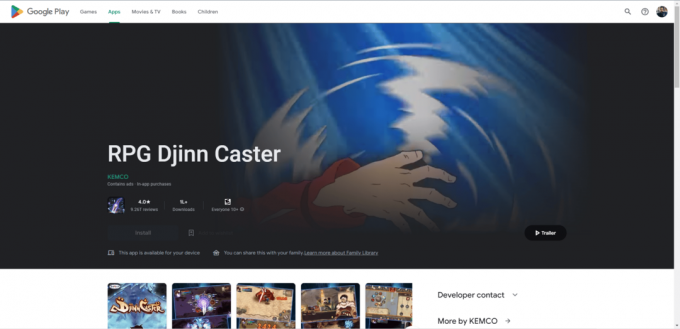 Strona internetowa sklepu RPG Djinn Caster 
