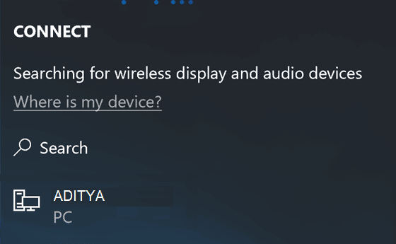Conectați-vă la un afișaj wireless cu Miracast în Windows 10