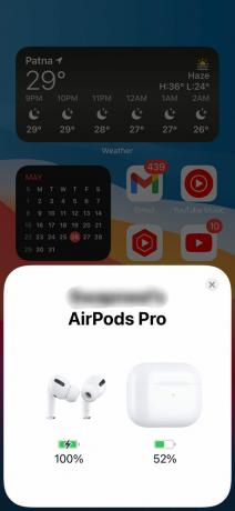 Prompt de conexão dos AirPods