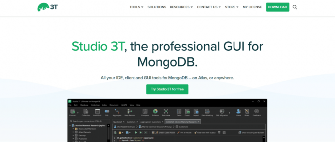 Estúdio 3T. Melhores aplicativos de GUI do MongoDB