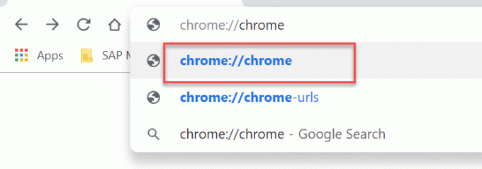 Kirjoita Chromessa osoitepalkkiin chrome chrome