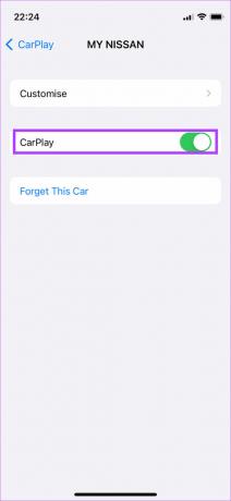 Aktivieren Sie den CarPlay-Schalter