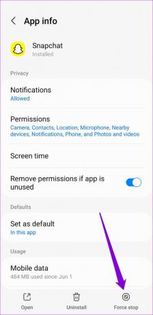 Prisilno zaustavite aplikaciju Snapchat
