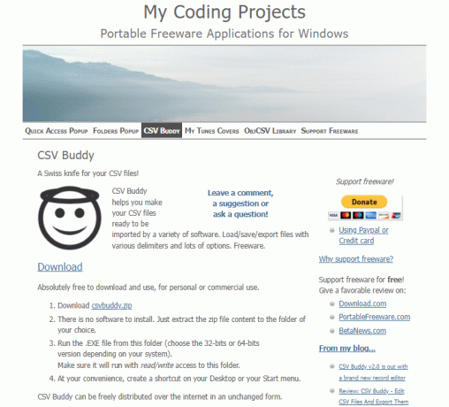 Site-ul oficial pentru CSV Buddy