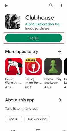namestite aplikacijo Clubhouse iz trgovine Google Play
