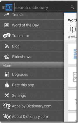 แอพพจนานุกรมสำหรับ Android 2 Thumb