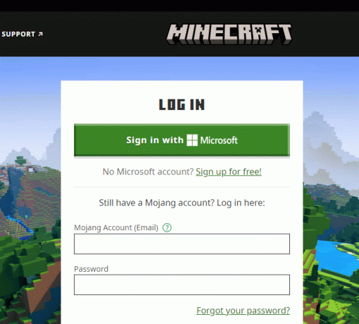 Verwenden Sie immer den offiziellen Launcher, um sich bei Minecraft anzumelden