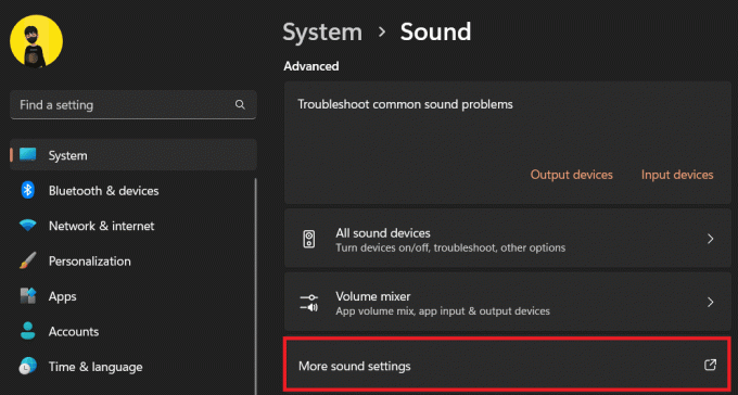 Тепер поверніться на вкладку «Звук» і в розділі «Додатково» натисніть «Додаткові налаштування звуку».