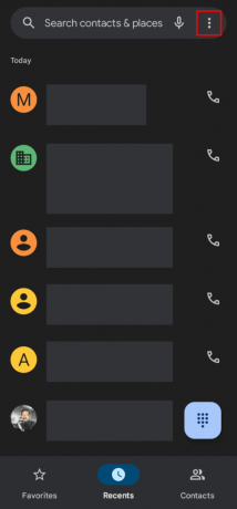 Dodirnite ikonu s tri okomite točke | Kako isključiti RTT na Androidu