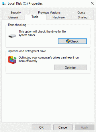 chkdsk GUI を使用してハードディスクをスキャンする