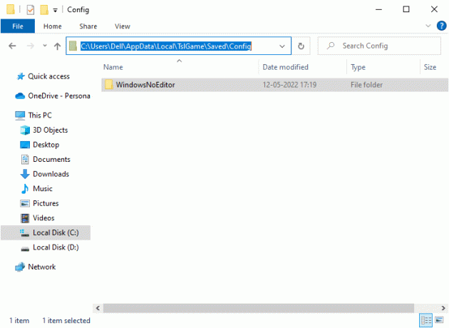 ნავიგაცია შემდეგ ადგილას File Explorer-ში. დააფიქსირეთ PUBG Stuck on Loading Screen