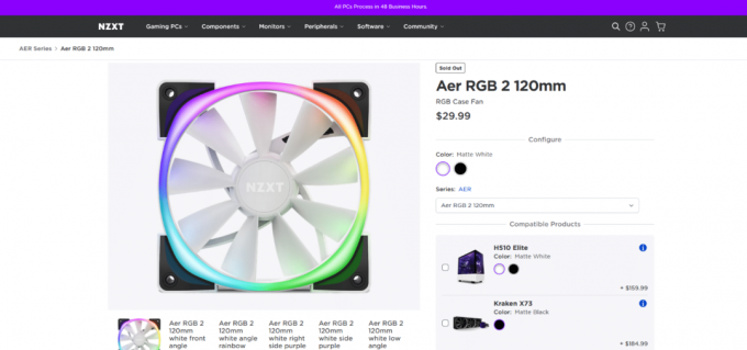 NZXT Aer RGB 2 120 მმ