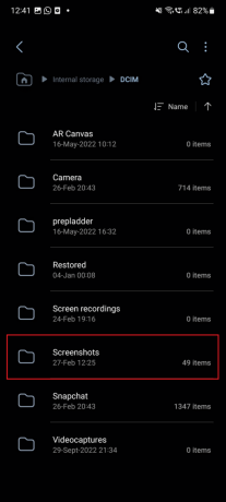Tippen Sie im DCIM-Ordner auf den Ordner Screenshots. | Wo werden Screenshots auf Android gespeichert?