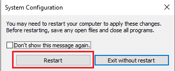 Clique em Reiniciar. Como corrigir o erro Valorant Val 43 no Windows 10