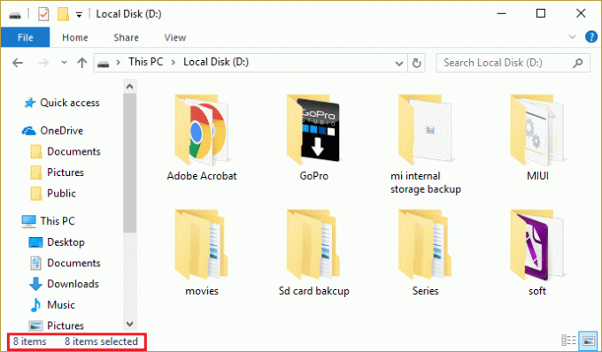 File Explorer ei tõsta valitud faile ega kaustu esile