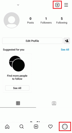 Otwórz aplikację Instagram i przejdź do sekcji Profil. Stuknij ikonę + w prawym górnym rogu