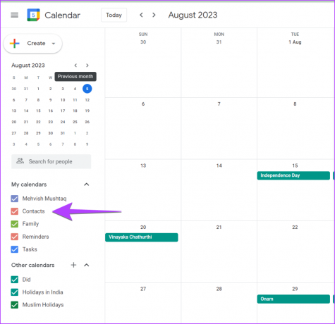 Google Kalender PC Mengaktifkan Ulang Tahun