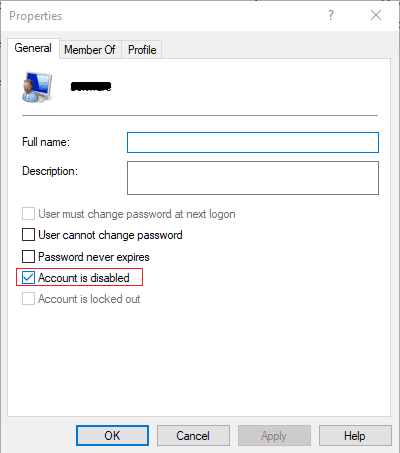 เปิดหรือปิดบัญชีผู้ใช้ใน Windows 10