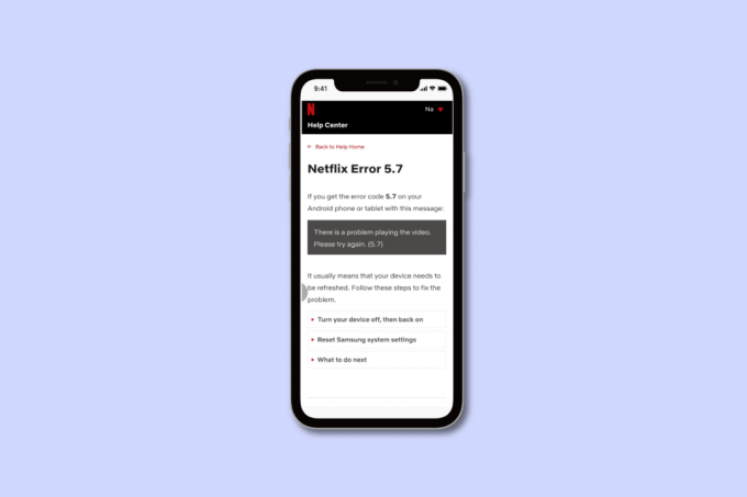 Korjaa Netflix Error 5.7 Androidissa