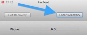 Použite RecBoot na prinútenie vášho iPhone do režimu obnovenia