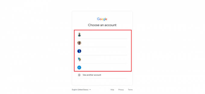 Google 보이스에 연결된 Google 계정 선택