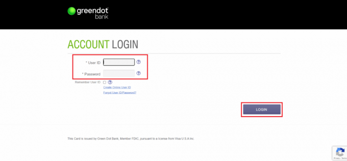 กรอก User ID และ Password แล้วคลิก LOGIN