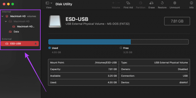 „Disk Utility“ programa