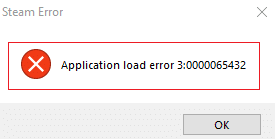 Error de carga de la aplicación 3: 0000065432