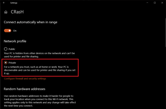 Задайте мрежовия профил като частен. | Поправка: отдалеченият работен плот няма да се свързва в Windows 10