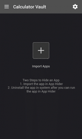 Klikněte na tlačítko Importovat aplikace