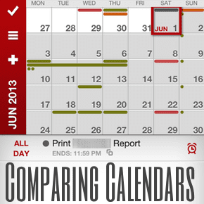 Jämföra kalendrar