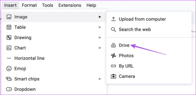 εισαγάγετε εικόνα google drive google docs