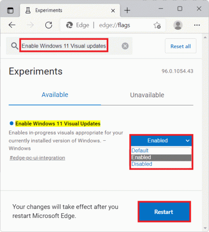 Eksperimentel fane i Microsoft Edge