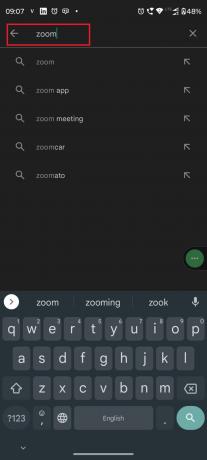 Google Play ストアを開き、Zoom を検索します。 ズーム エラー コード 3003 を修正