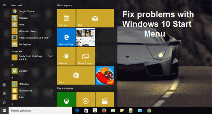 Solucionar problemas con el menú Inicio de Windows 10