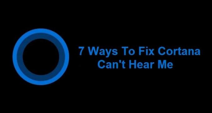 Cortana가 내 말을 들을 수 없는 문제를 해결하는 7가지 방법