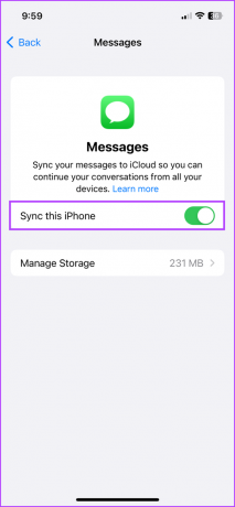 Zapněte synchronizaci zpráv iCloud pro iPhone