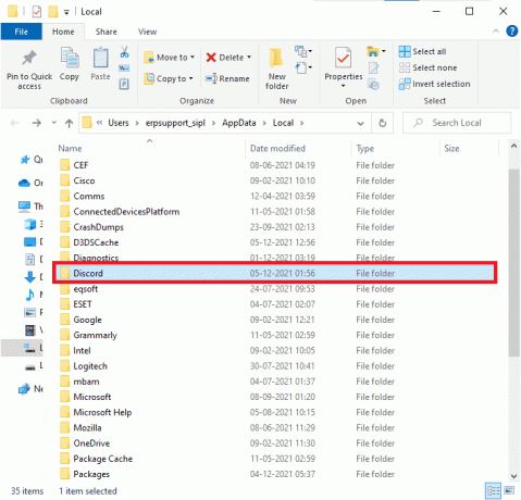 veiciet dubultklikšķi uz mapes Discord, lai to atvērtu. Labojiet Discord ekrāna kopīgošanu, kas nedarbojas operētājsistēmā Windows 10