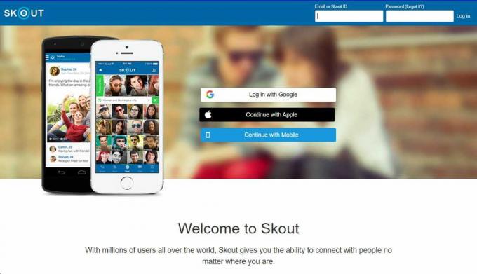 Skout hjemmeside