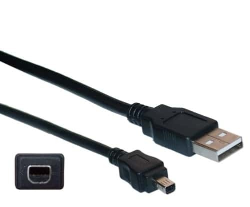 USB Mini-B (4 Pin) ist ein inoffizieller Anschluss, der in Digitalkameras zu finden ist, die hauptsächlich von Kodak hergestellt werden