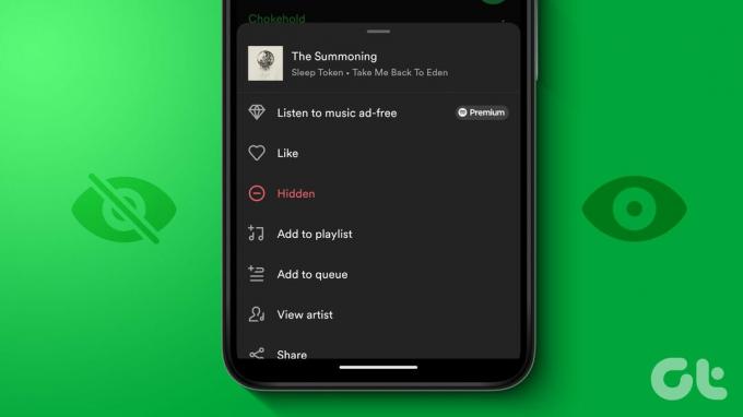 Cómo ocultar o mostrar canciones en Spotify