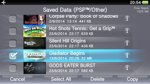 Ps Vita Content Manager Kopier Gem data