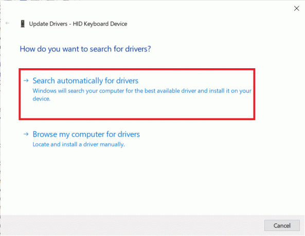 виберіть Автоматичний пошук драйверів. | Як скинути клавіатуру до налаштувань за замовчуванням у Windows 10?