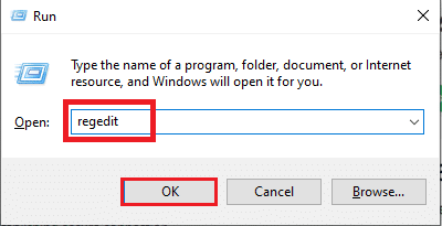 luncurkan jendela Registry Editor di PC Anda