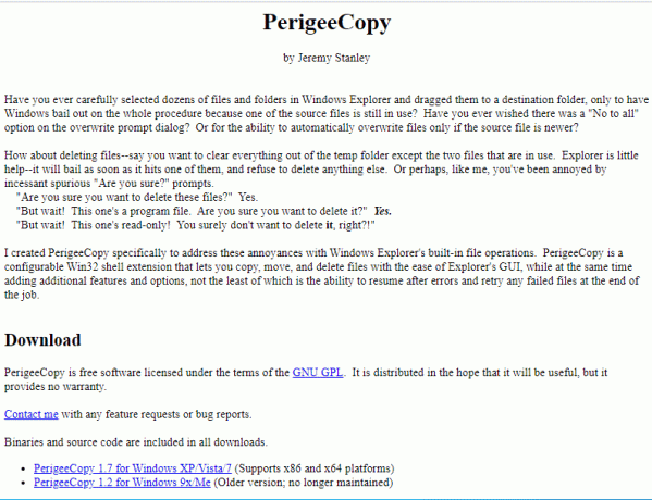 PerigeeCopy 다운로드 페이지 | 2022년 최고의 Windows PC용 파일 복사 소프트웨어