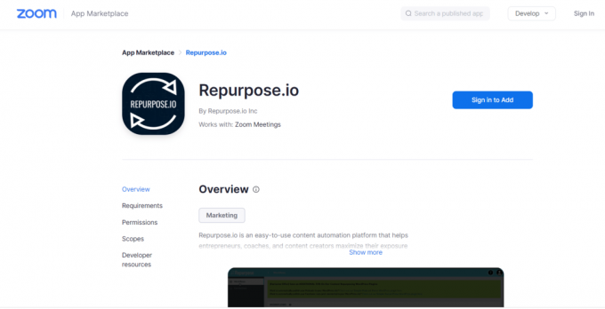 Página web oficial de Repurpose.io | Cómo hacer que Zoom sea mejor usando sus mejores aplicaciones