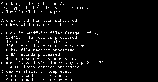 Поправете грешки в файловата система с помощната програма за проверка на диска