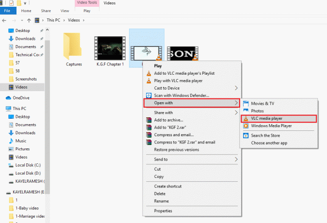 atidarykite failą VLC Media Player programoje. Kaip nustatyti animuotą foną „Windows 10“.