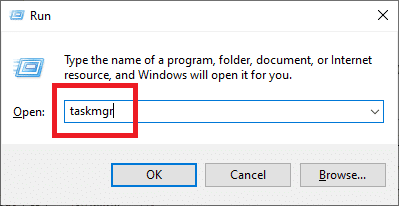 ในช่อง Run ให้พิมพ์คำว่า taskmgr แล้วคลิก OK | แก้ไข: ปัญหาการเริ่มต้นใช้งาน Logitech Download Assistant