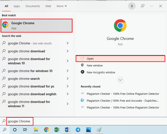 запустіть програму Google Chrome 